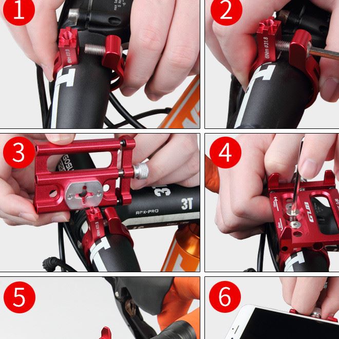 GUB G-86自行車山地車手機(jī)支架 鋁合金手機(jī)導(dǎo)航架單車騎行裝備示例圖17