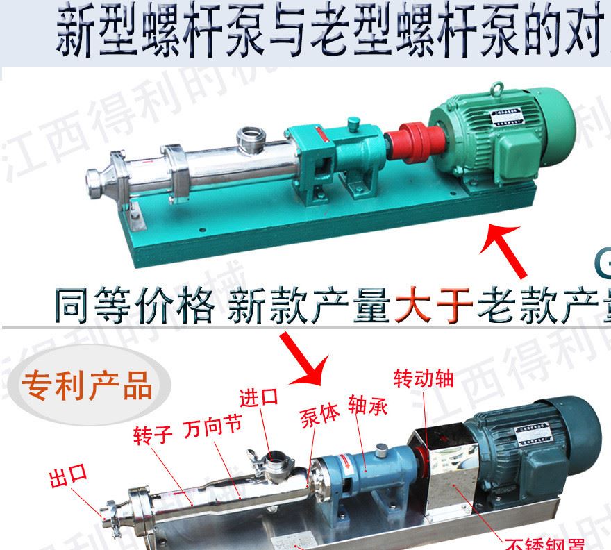 螺杆泵 GW35-1 产量8吨 不堵塞不锈钢运输粘性物质卫生级螺杆泵示例图2