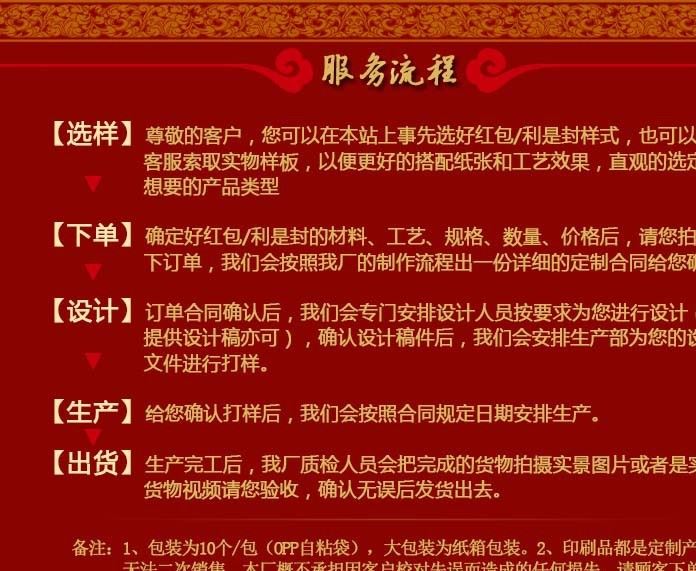 实力厂家 红包利是封定制 婚礼喜庆开业祝福定制款红包 红包定制示例图2