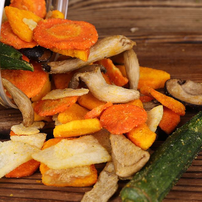 【】厂家直销脱水蔬菜菌蔬类综合口味菌蔬脆片 口感