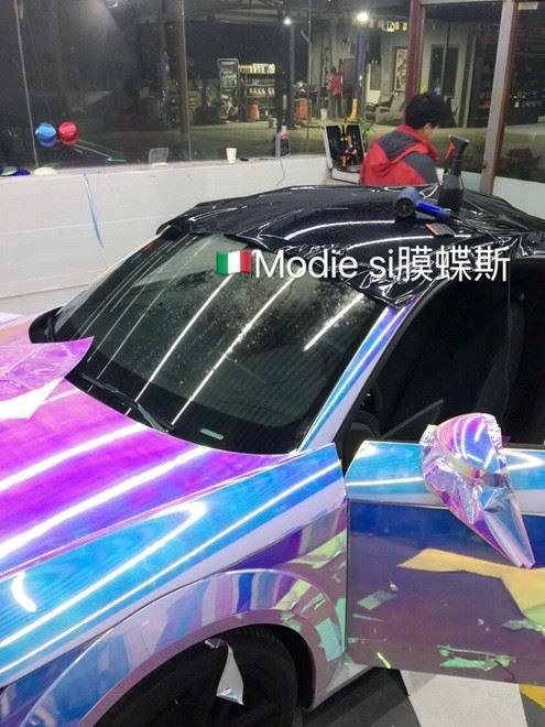 汽車改色膜 七彩鐳射電鍍膜 變色龍電鍍膜 全車身貼膜 汽車膜示例圖7