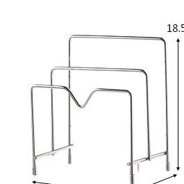 鐵藝多功能鍋蓋收納架金屬砧板架案板架菜板架子置物架示例圖6