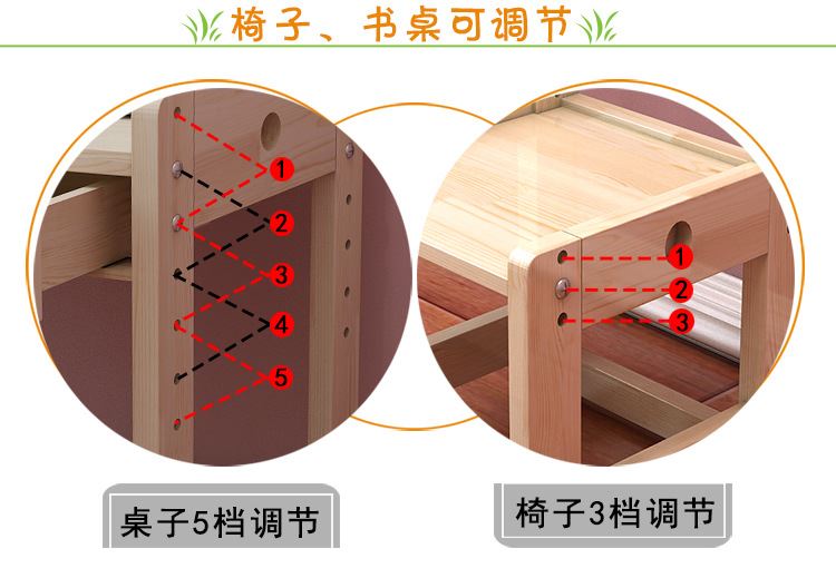 實木升降兒童學(xué)習(xí)小學(xué)生寫字幼兒園學(xué)校課桌椅套裝批發(fā) 松木家具示例圖51