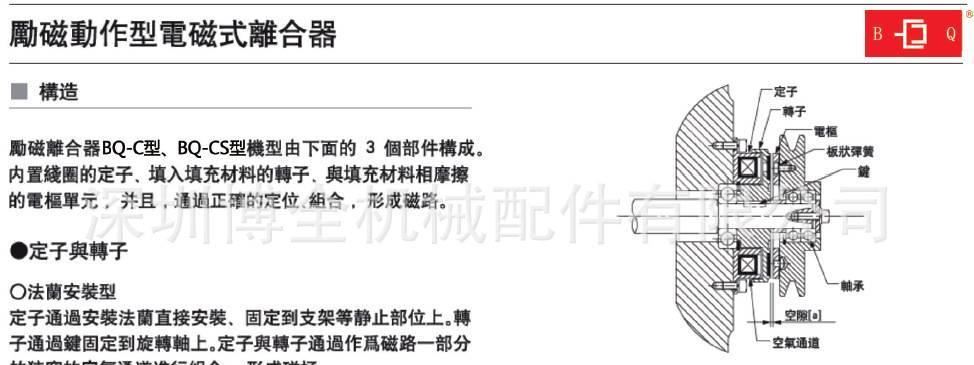 100型杆式单板电磁离合器凸缘固定型4Kg 40NM 生产厂家 量大从优示例图8