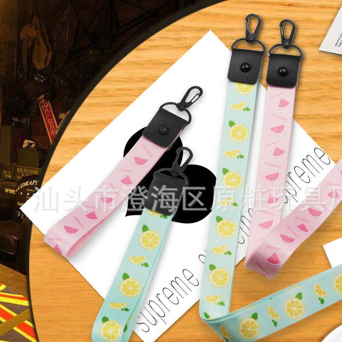 西瓜檸檬手機(jī)掛繩 寬版掛脖掛繩 證件掛繩 指環(huán)扣式熱轉(zhuǎn)印掛繩示例圖4
