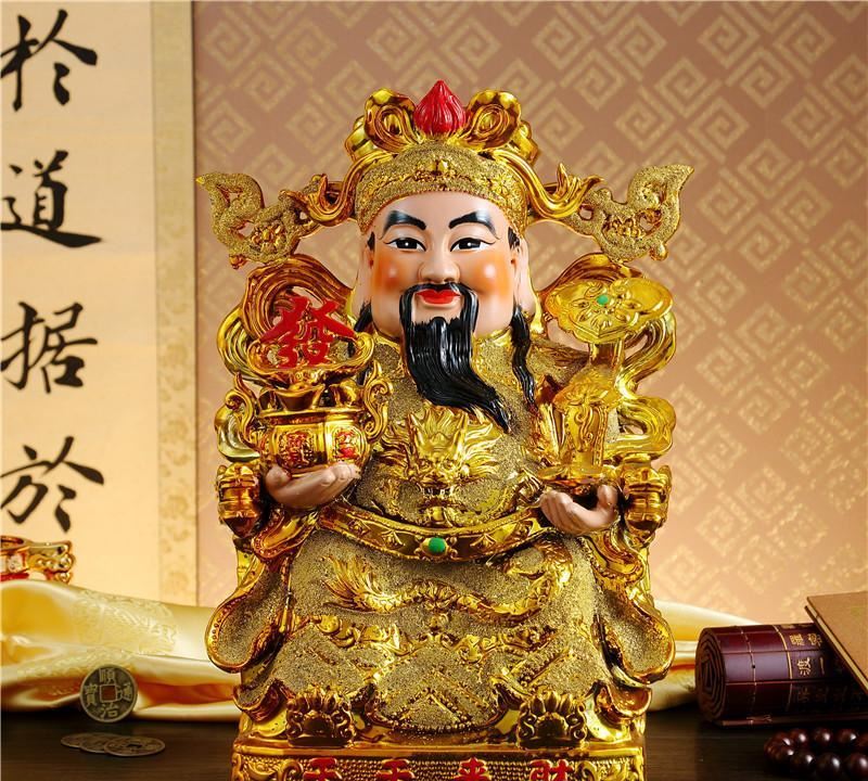 天天招財(cái)生意興隆 財(cái)神爺家居擺件工藝品陶瓷神像批發(fā) 工廠直銷示例圖1
