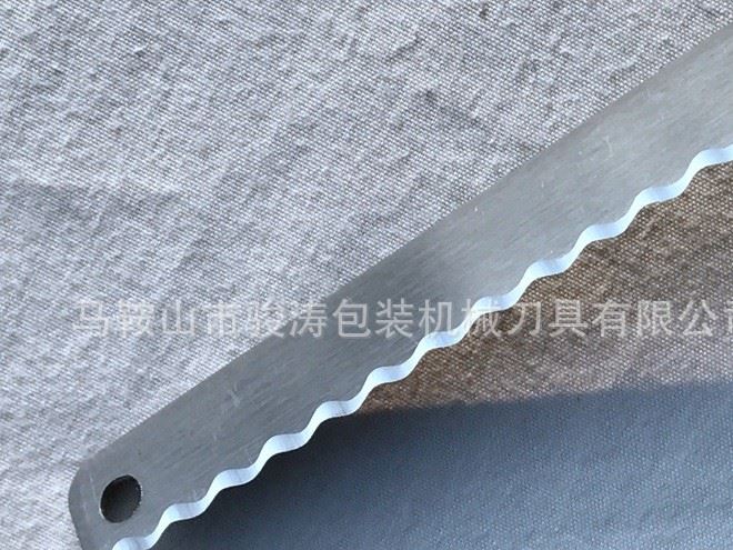 不銹鋼切割機刀片 一字波浪型薄片切刀 包裝機械齒形切刀示例圖7