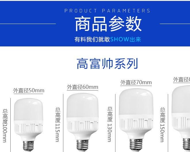 廠家直銷led球泡燈螺口塑包鋁led燈泡 夜市家用超亮led節(jié)能燈球泡示例圖10