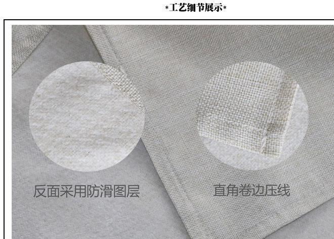 印花亞麻餐桌布logo個性定制會所家居茶幾臺布來圖訂制廠家示例圖7