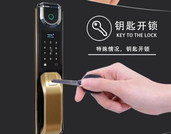 全自動指紋鎖家用防盜門刷卡WiFi遠程開鎖智能鎖電子門密碼鎖廠家示例圖10