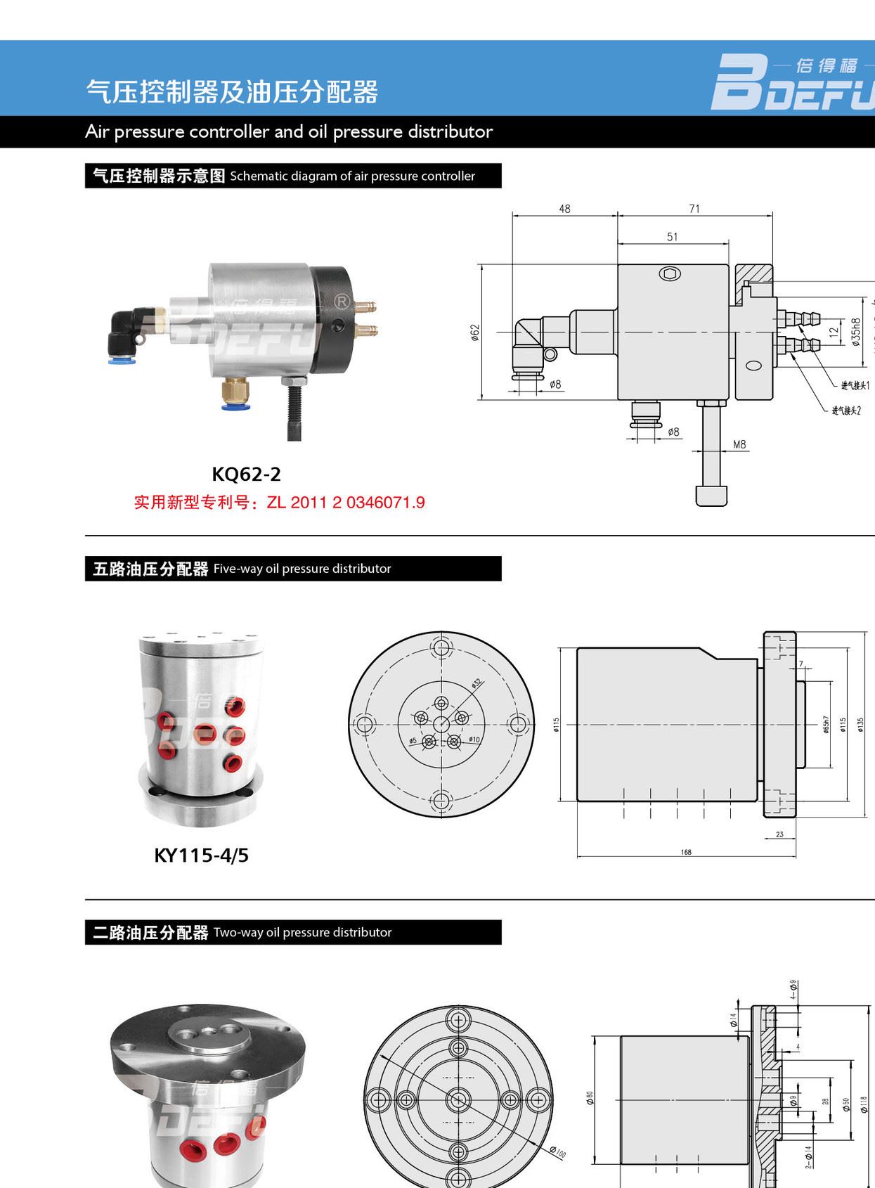 BDEFU倍得福氣壓控制器KQ-62常州倍得福廠家直銷示例圖2