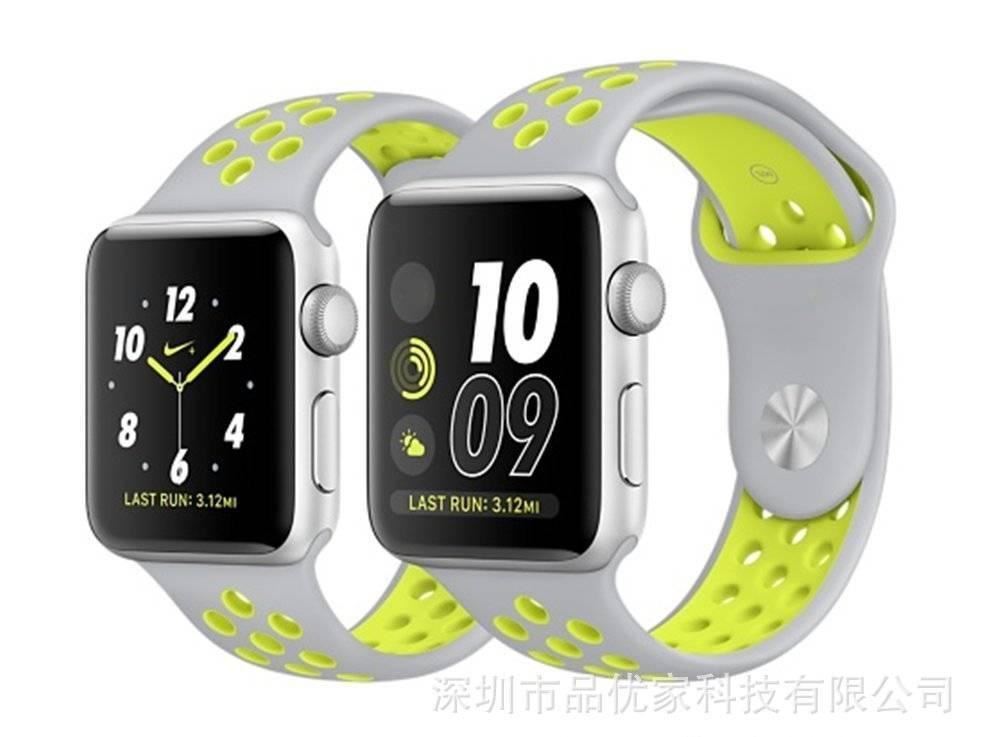 新款iwatch蘋果NIKE表帶耐克雙色硅膠表帶Apple watch表帶廠家示例圖10