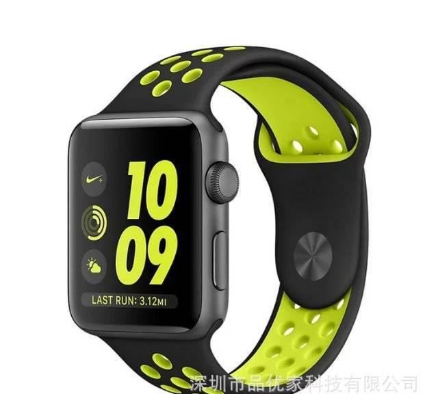 新款iwatch蘋果NIKE表帶耐克雙色硅膠表帶Apple watch表帶廠家示例圖13