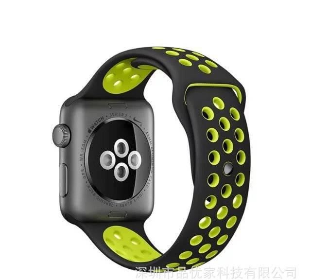 新款iwatch蘋果NIKE表帶耐克雙色硅膠表帶Apple watch表帶廠家示例圖16