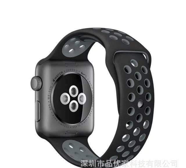 新款iwatch蘋果NIKE表帶耐克雙色硅膠表帶Apple watch表帶廠家示例圖17