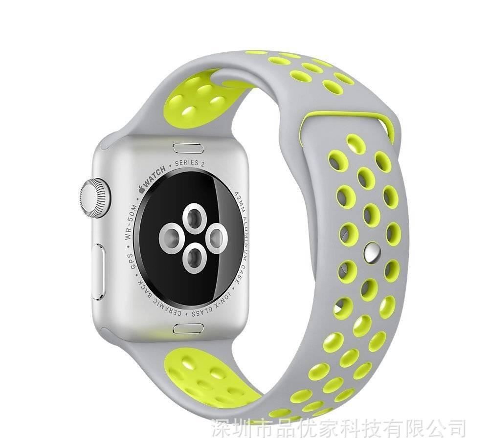 新款iwatch蘋果NIKE表帶耐克雙色硅膠表帶Apple watch表帶廠家示例圖18