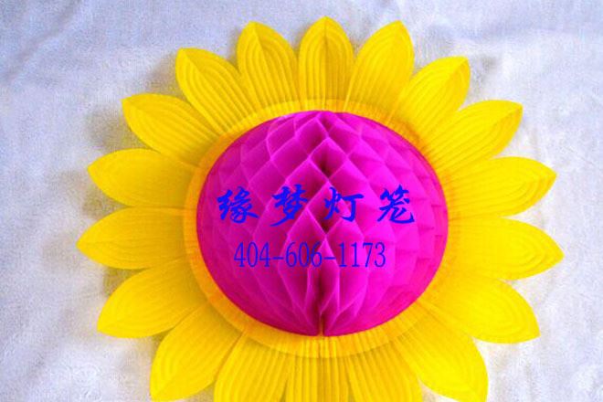廠家批發(fā)零售五色手翻花太陽花 仿真向日葵 百變舞扇舞蹈表演道具示例圖4