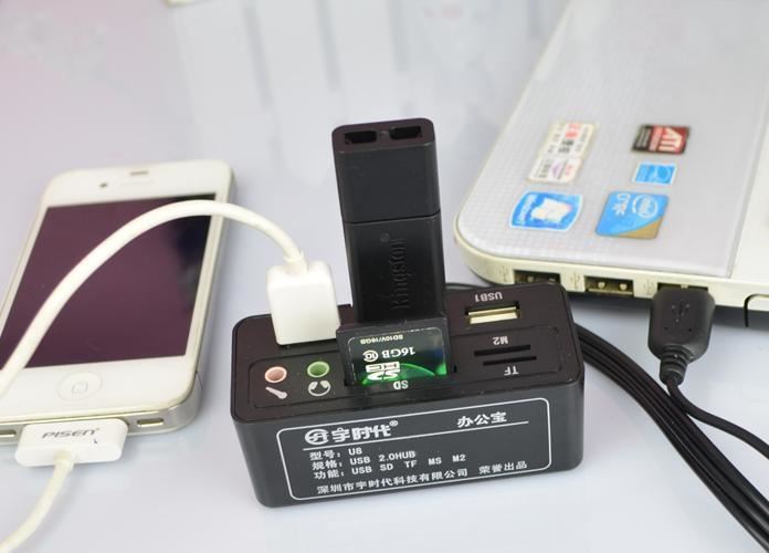 EST U8 多功能分線器 TF SD讀卡器音頻USB HUB 延長線示例圖10