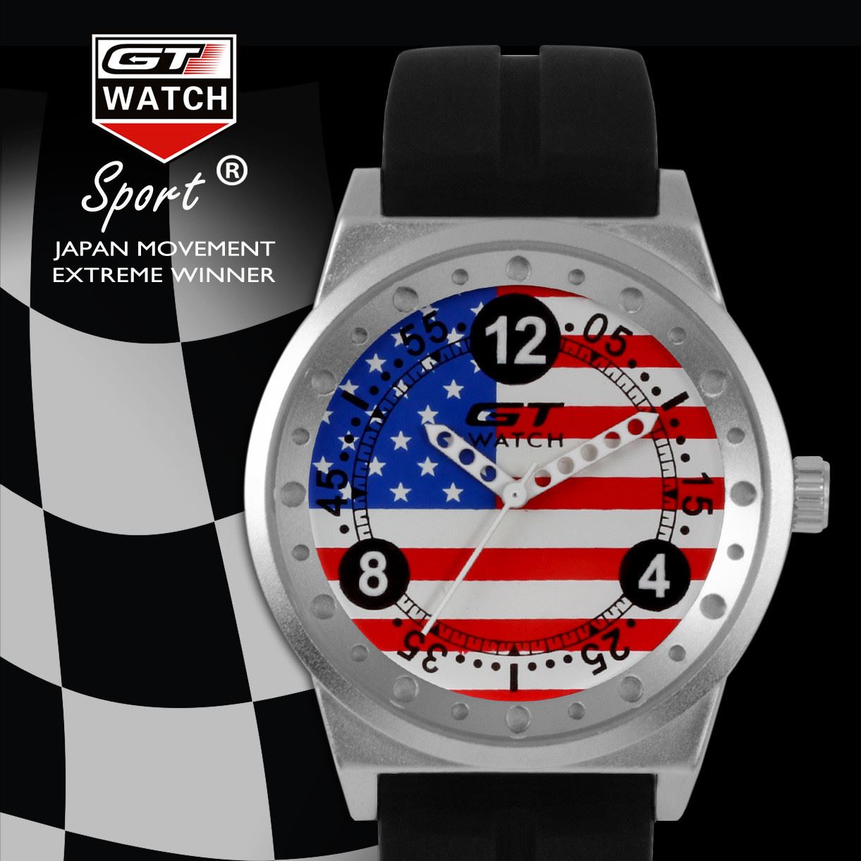 GT WATCH 美國(guó)012 ebay外貿(mào)爆款 GT賽車(chē)手表 速賣(mài)通貨源工廠直銷(xiāo)示例圖1