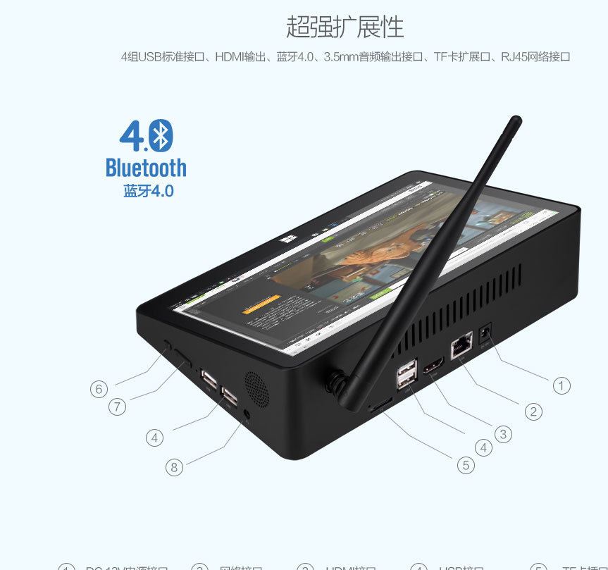 品鉑X9S平板電腦照片打印服務器小主機4G 64G多USB接口mini PC示例圖11