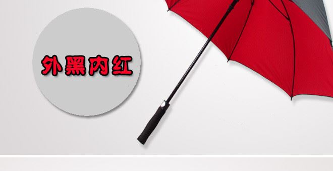 廣告雨傘 抗風雨纖維長柄高爾夫傘 雙層直桿雙人晴雨傘LOGO定制示例圖17