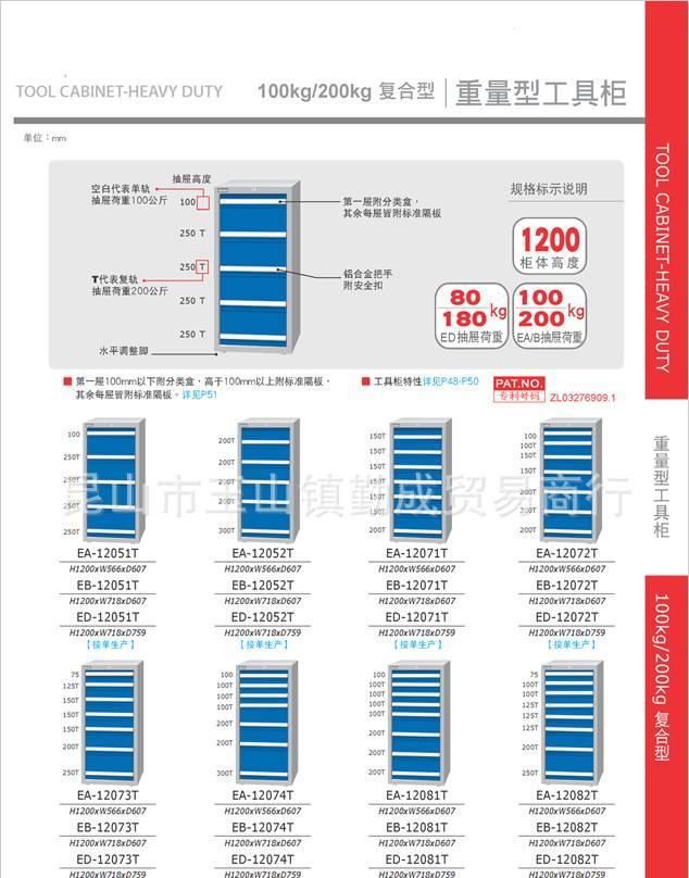 TANKO天鋼高性價(jià)比重量型單軌工具柜 零件物料整理柜 收納柜示例圖25