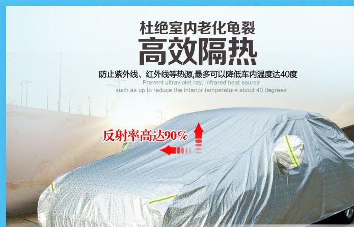 奇瑞A1 A3 E3 E5 QQ 旗云1235 風(fēng)云 瑞虎 汽車車衣防曬遮陽(yáng)車罩示例圖3