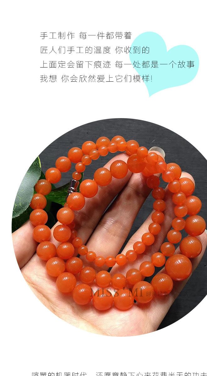 精選櫻桃紅南紅瑪瑙塔鏈項鏈女款色澤濃郁水潤福利開秒氣質百搭款示例圖5