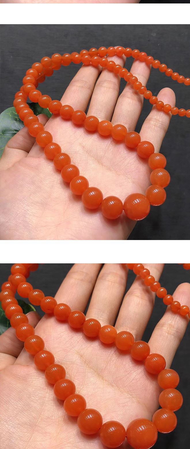 精選櫻桃紅南紅瑪瑙塔鏈項鏈女款色澤濃郁水潤福利開秒氣質百搭款示例圖8