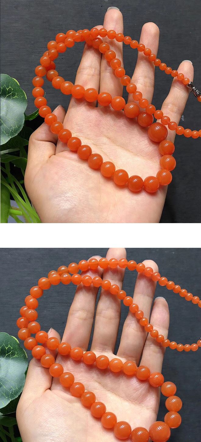 精選櫻桃紅南紅瑪瑙塔鏈項鏈女款色澤濃郁水潤福利開秒氣質百搭款示例圖9