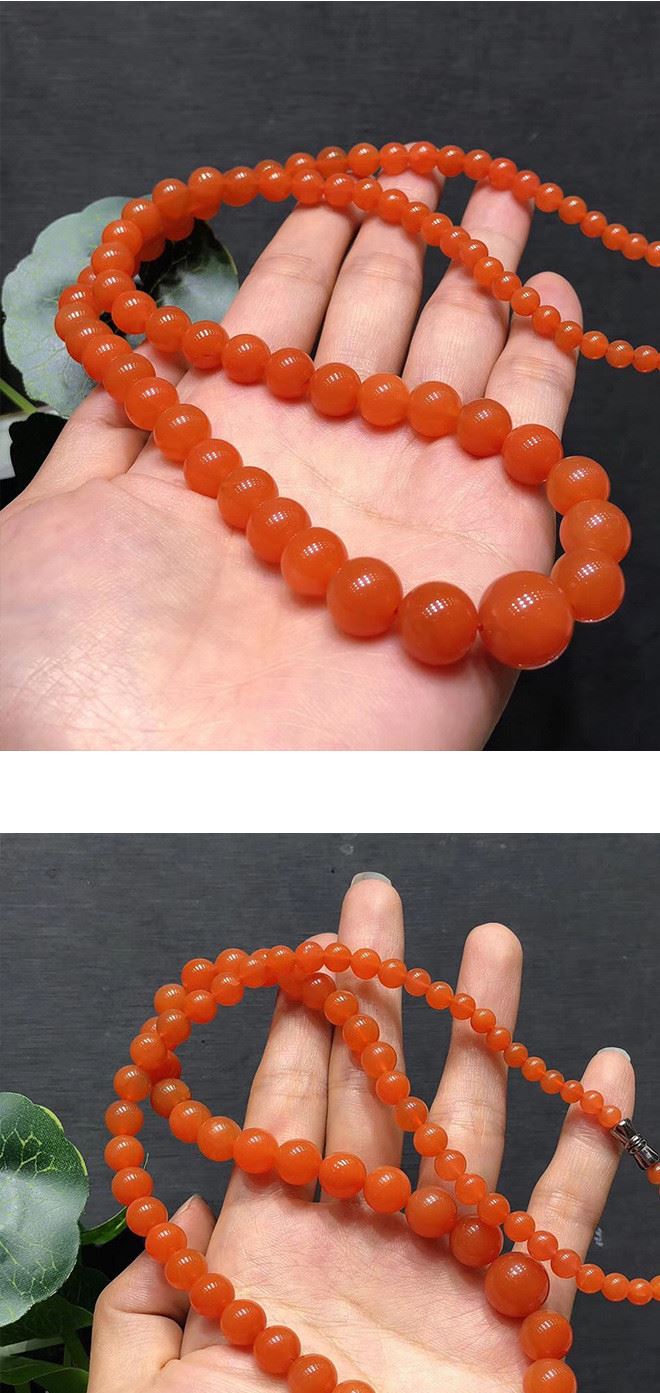 精選櫻桃紅南紅瑪瑙塔鏈項鏈女款色澤濃郁水潤福利開秒氣質百搭款示例圖10