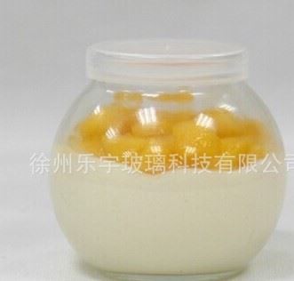 新款批發(fā)玻璃圓球布丁瓶200ml星球布丁杯耐高溫酸奶鮮奶杯慕斯杯示例圖3