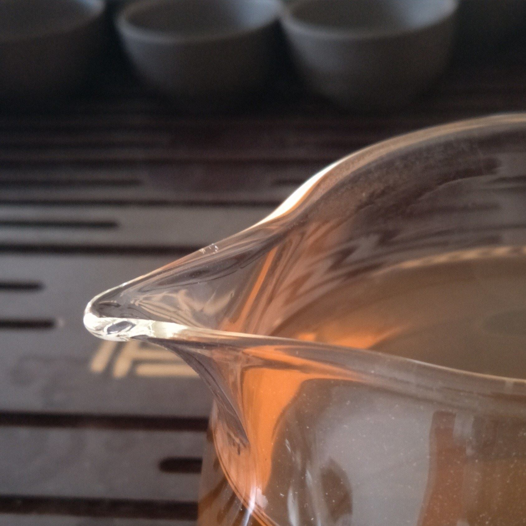 花梨木把公道杯 紫檀木茶海 木璃公杯 茶具配件樂玻木把公杯示例圖2