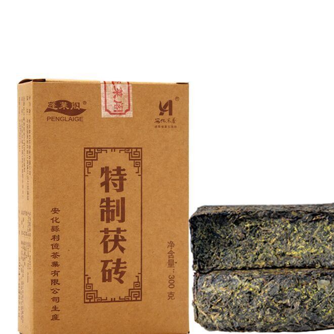 黑茶湖南安化 茯磚茶3年陳安化黑茶 金花茯磚300批發(fā)金花茶葉示例圖1