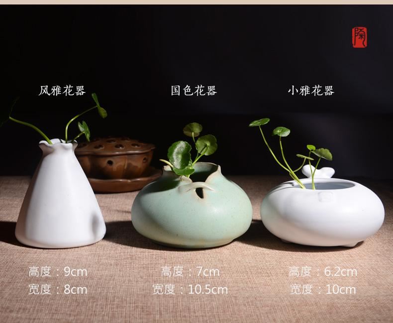 粗陶花瓶新品復(fù)古手工 花插陶瓷花器茶具擺件 居家陶藝小花瓶歐式示例圖2