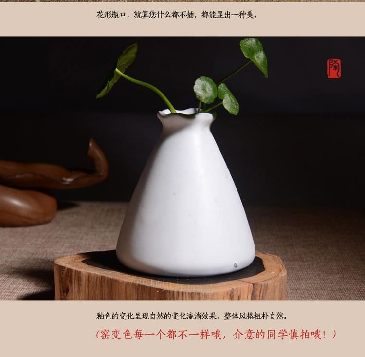 粗陶花瓶新品復(fù)古手工 花插陶瓷花器茶具擺件 居家陶藝小花瓶歐式示例圖7