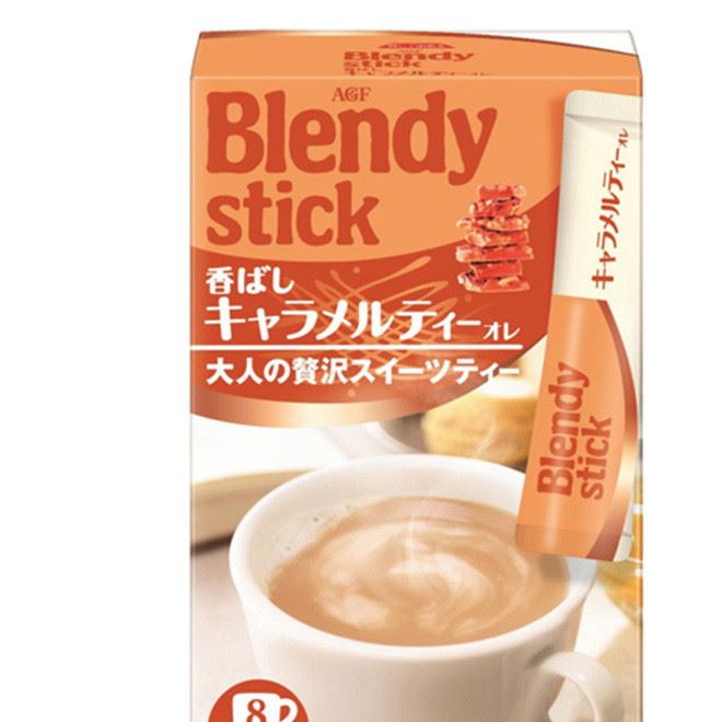 日本食品 AGF Blendy stick 焦糖風味歐蕾奶茶粉 特香 8條示例圖13