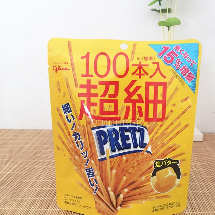 日本格力高PRETZ百力滋超細(xì)100本入 椒鹽黃油烤餅干棒53g示例圖1