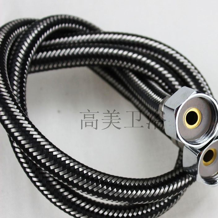 廠家直銷不透鋼加密防爆花灑軟管 冷熱水通用衛浴進出水軟管示例圖5