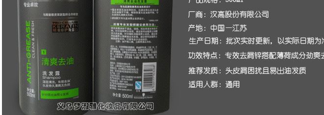 洗發(fā)水syoss絲蘊去頭屑/去油洗發(fā)露500ml  男女通用示例圖3