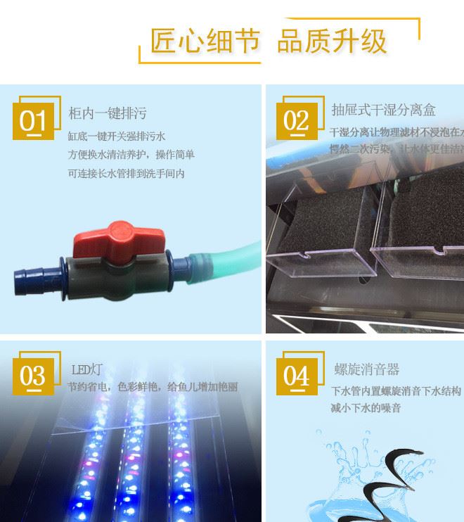 水族箱1.2米中型生態(tài)家用客廳屏風隔斷大型超白玻璃底濾龍魚缸1.5示例圖11