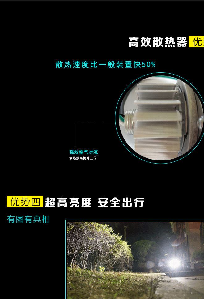 廠家直銷摩托車電動(dòng)車通用型LED前大燈 大功率 高亮度 壽命長(zhǎng)示例圖8