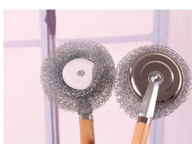 日用百貨商品批發(fā)洗鍋刷廚房用品木把鋼絲球刷木柄手刷地?cái)偤秘浽词纠龍D4