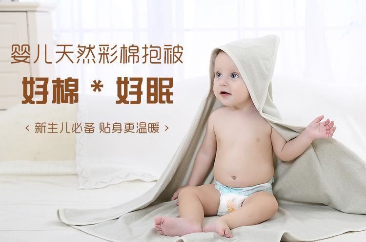 廠家批發(fā)新生兒新款彩棉保暖嬰幼兒包巾寶寶抱毯四季款嬰兒抱被示例圖3