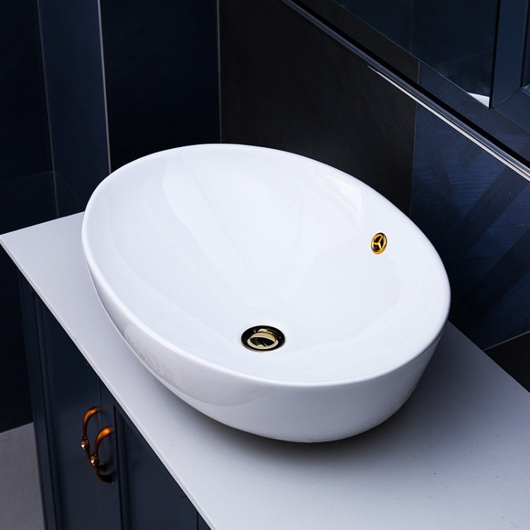 椭圆形台上盆 陶瓷洗手盆高档洗脸池 厂家直销酒店浴室柜艺术面盆