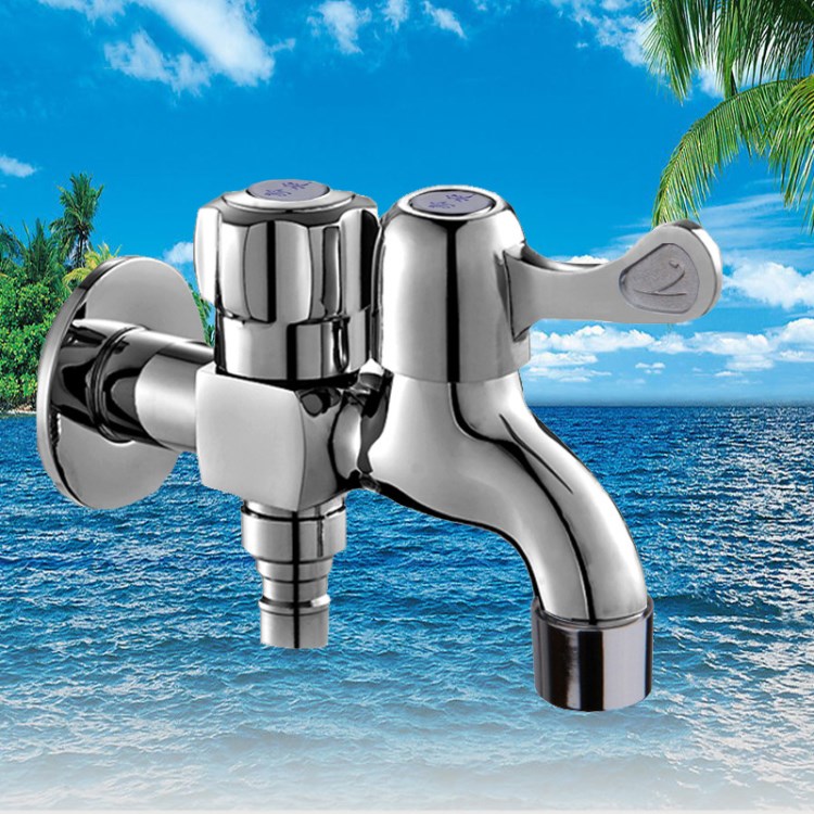 多功能水咀 双头水龙头 一进二出双出水龙头 铜快开