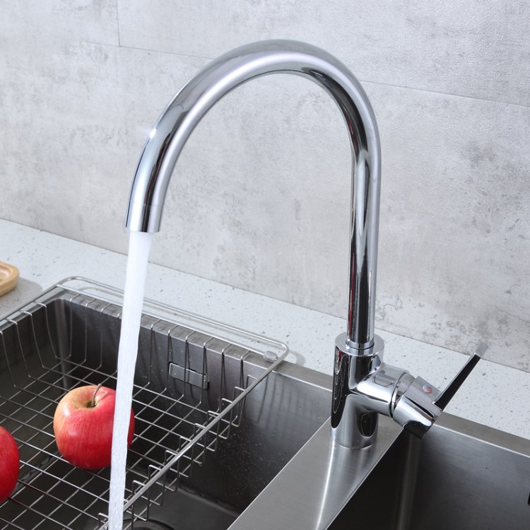 【厨房水槽】红冲铜圆三通龙头冷热洗菜盆水龙头不锈钢盆厨房洗碗池