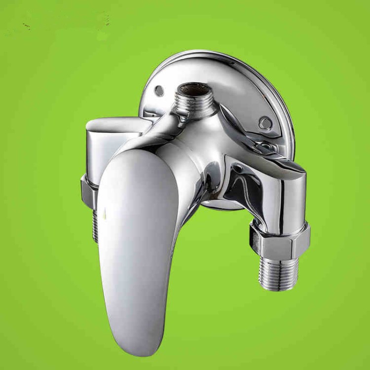 全铜三角淋浴龙头 明装淋浴水龙头 太阳能混水阀 三通阀门