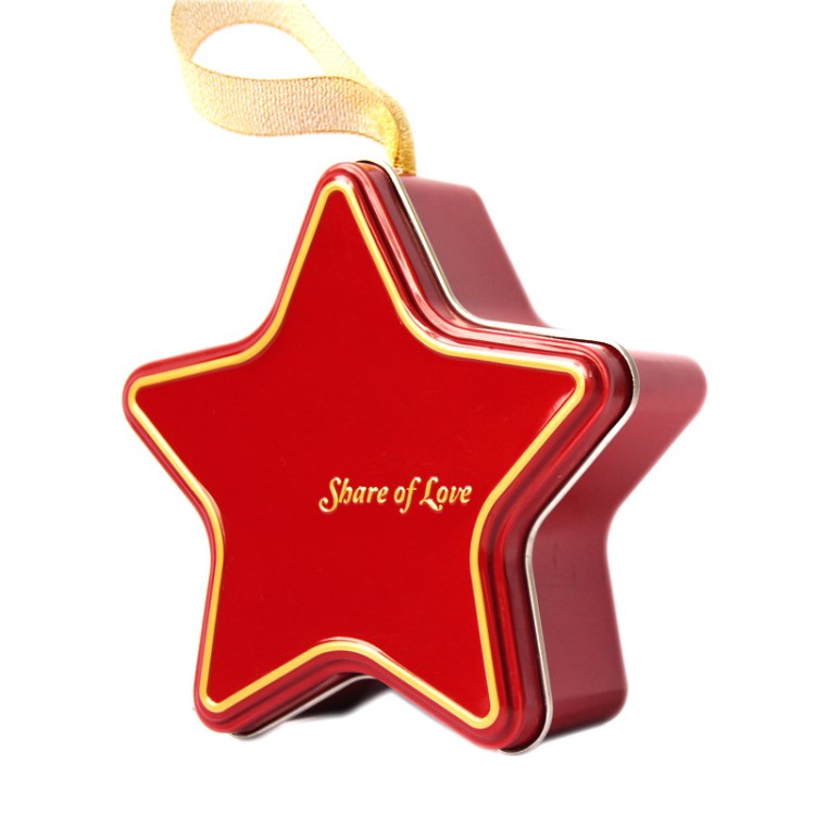 婚庆喜糖盒 创意五角星喜糖盒 五角星铁盒马口铁盒糖果包装