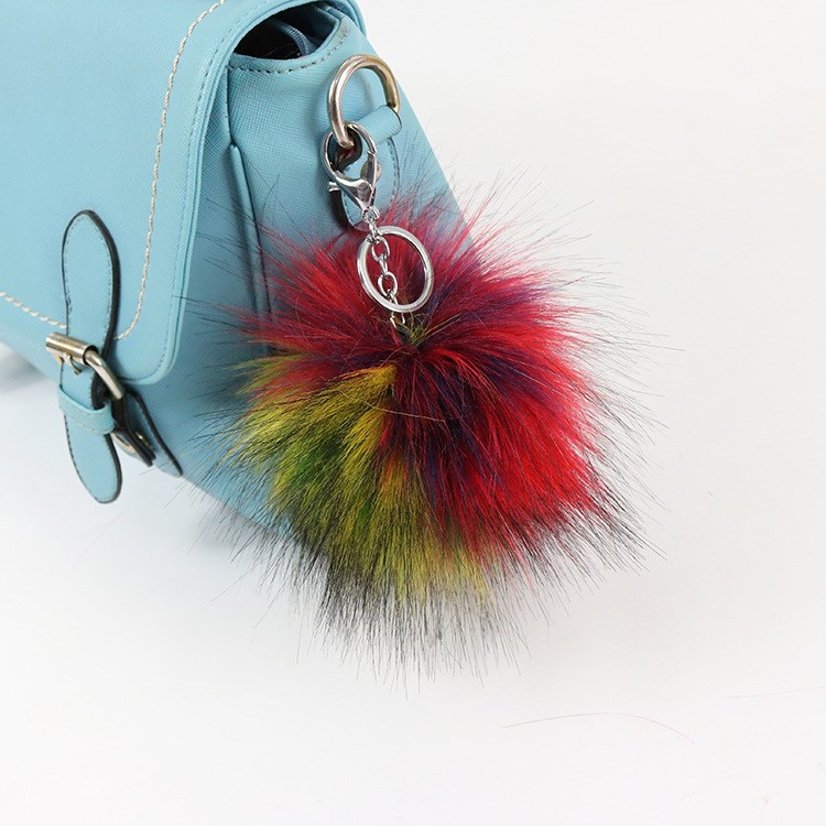 钥匙扣挂饰可爱仿貉子毛球挂件仿皮草创意手机包包饰品配饰